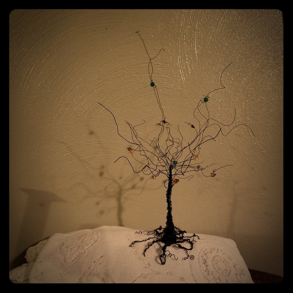 Hand made wire tree